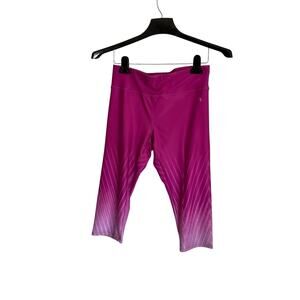 Danskin Now Capri Leggings Womens Medium Fitted Gradient Print Gym Workout Pants